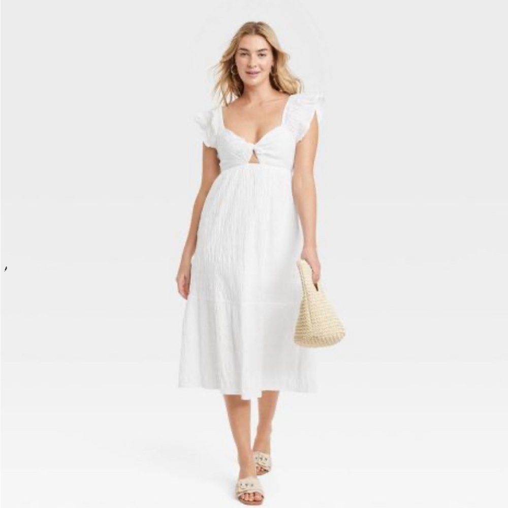 Target Flutter Short Sleeve Midi A-Line Dress
